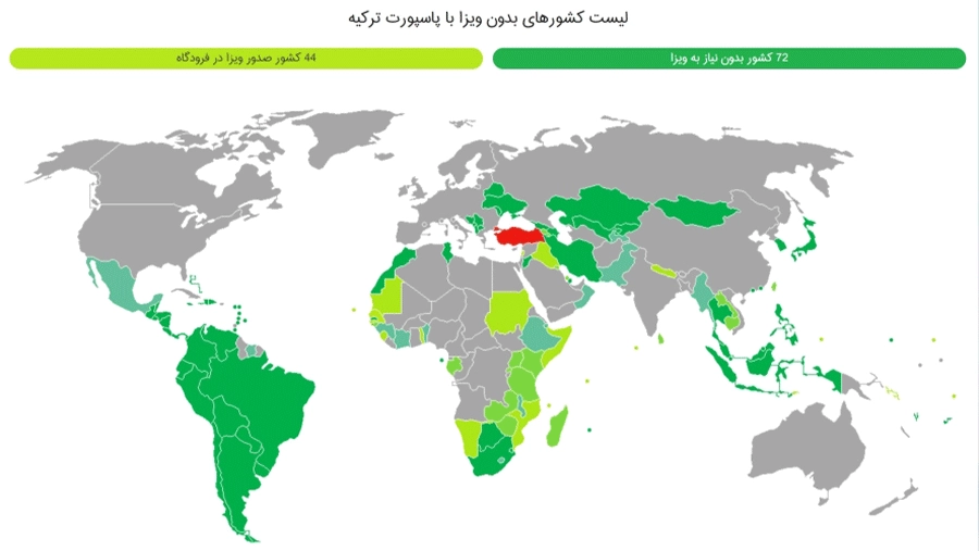 کشورهای بدون ویزا برای ایرانیان